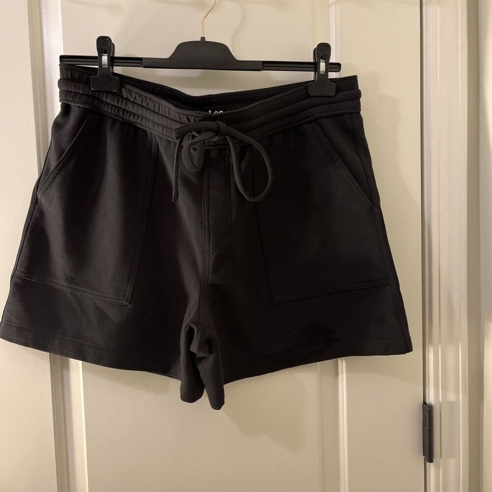 Lee Women's Heritage Sweat Shorts Pockets Size 16 M Black